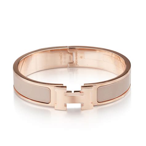 hermes clic h rose gold|Hermes crocodile bracelet.